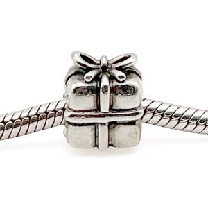 Gift Box Charm 925 Sterling Silver  |  Vintage  |  Retired